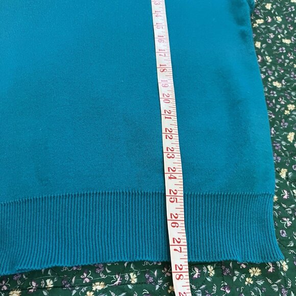 Vintage Jantzen Sweater Vest Mens M Cricket Turquoise Cotton Knit Crest Academia - Picture 8 of 8